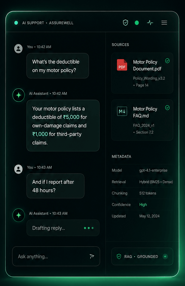 GenAI services mockup